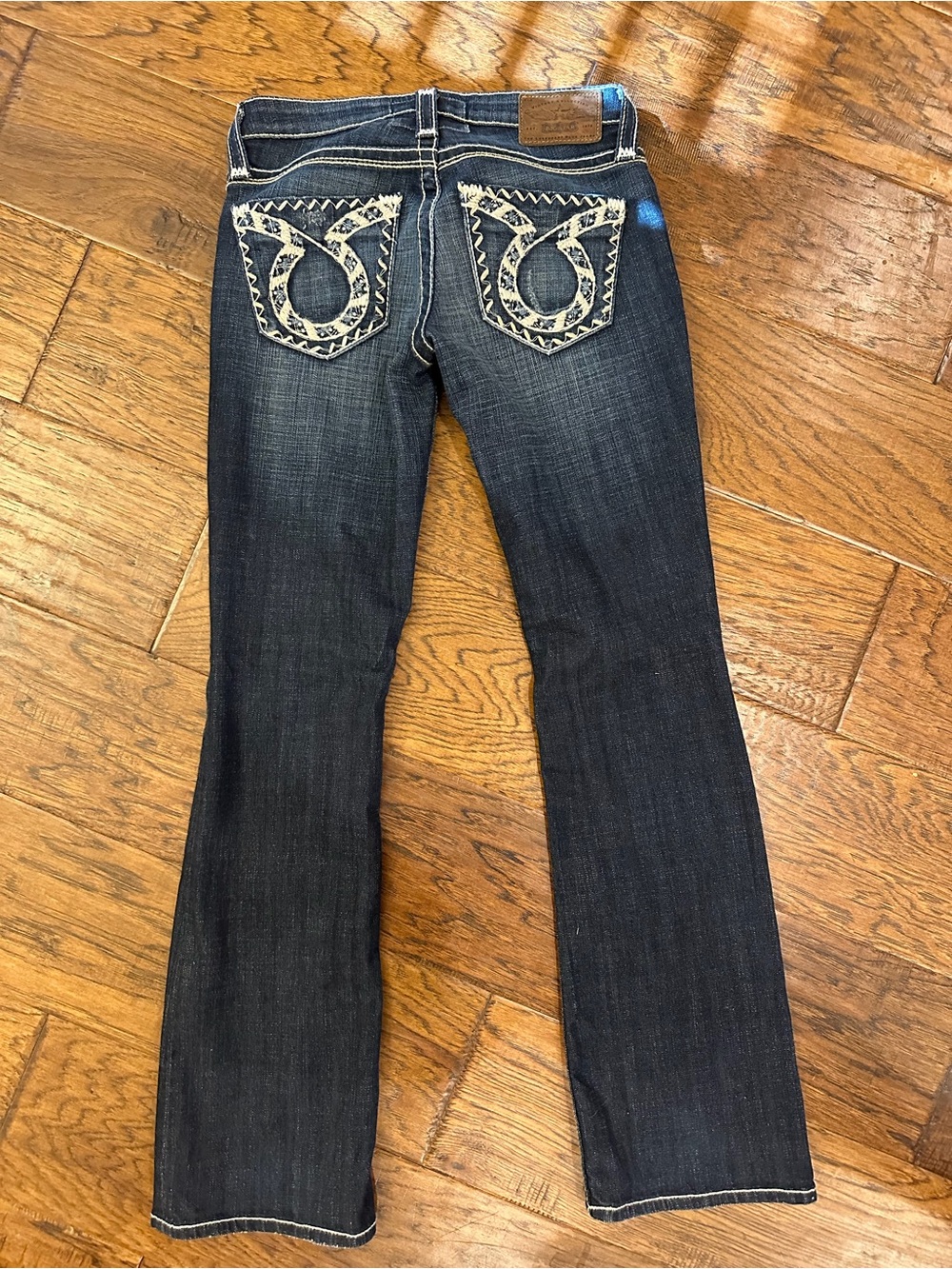 Big Star - Dark Wash Women’s Western Jeans with Embroidered Pocket Detail